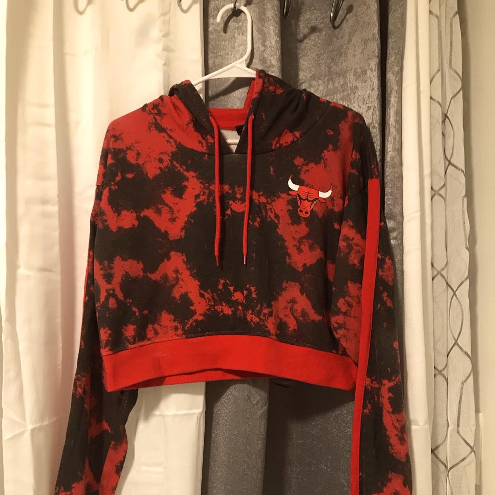 Chicago bulls crop hoodie